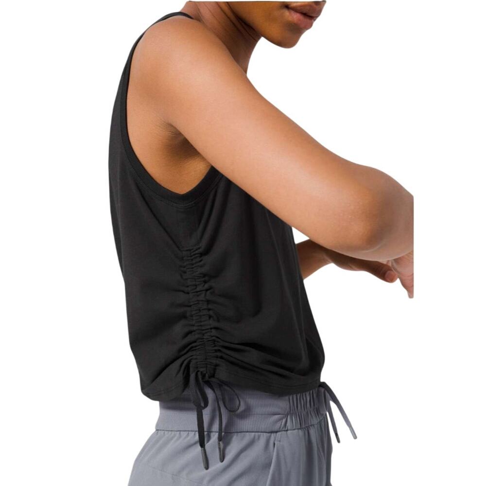Lululemon Cinch It Up Tank Top, Black, Side Ruched, Women's Size 6